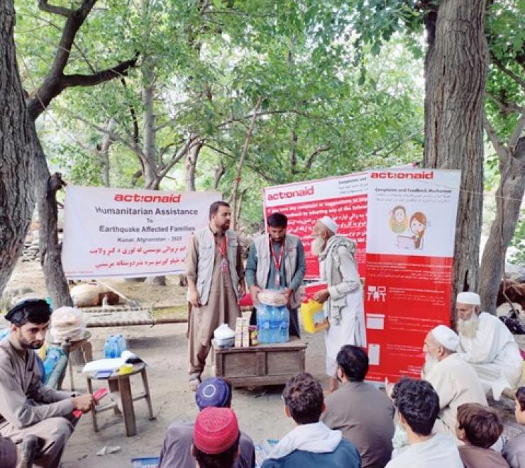 ActionAid Distributes First Batch of Emergency Food Packages to Earthquake survivors in Kunar’s Nurgal District