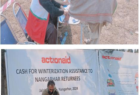 cash distribution process in Nangarhar province