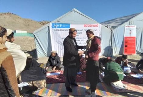 Zakhim khan receiving cash for winterization.  