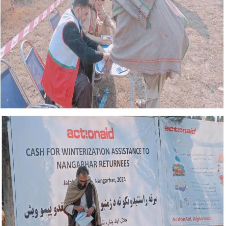 cash distribution process in Nangarhar province