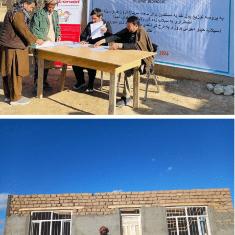 cash distribution for flood effected people in Ghor province