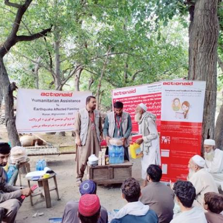 ActionAid Distributes First Batch of Emergency Food Packages to Earthquake survivors in Kunar’s Nurgal District