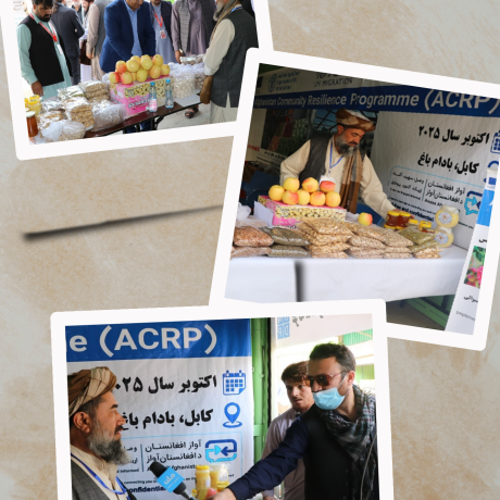 Saed Mohammad attending the exhibition in kabul 