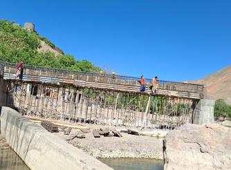 Kamenj Bridge Reconstructed by AAA in Ghor province 